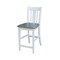International Concepts Round 36 in Rd Extend Dining Table, 2 San Remo Stools, White/Heather Gray, 36 W, 48 L, 35.3 in H K05-36RXT-6B-S102-2 - alternate 5